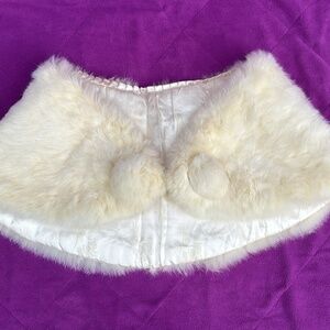 Vintage rabbit fur shawl